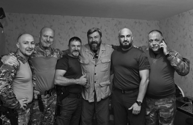  “The other day near Bakhmut, together with my friend and comrade-in-arms Oleksandr Borodai, we presented the Tsaregrad Crosses to several dozen soldiers of the Union of Donbas Volunteers. The Bastion Battalion (formerly Kherson) of the St George